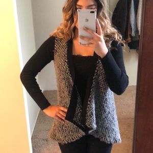 Club Monaco Roanna Wrap Gray Sweater Cardigan